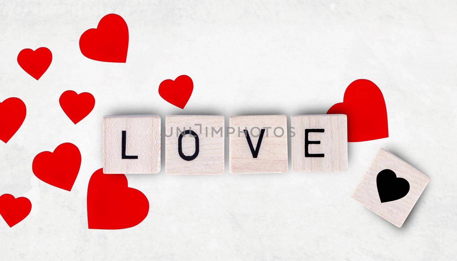 Valentine's Day background. Concept of human emotions, love, relations and romantic holidays. 3d illustration
