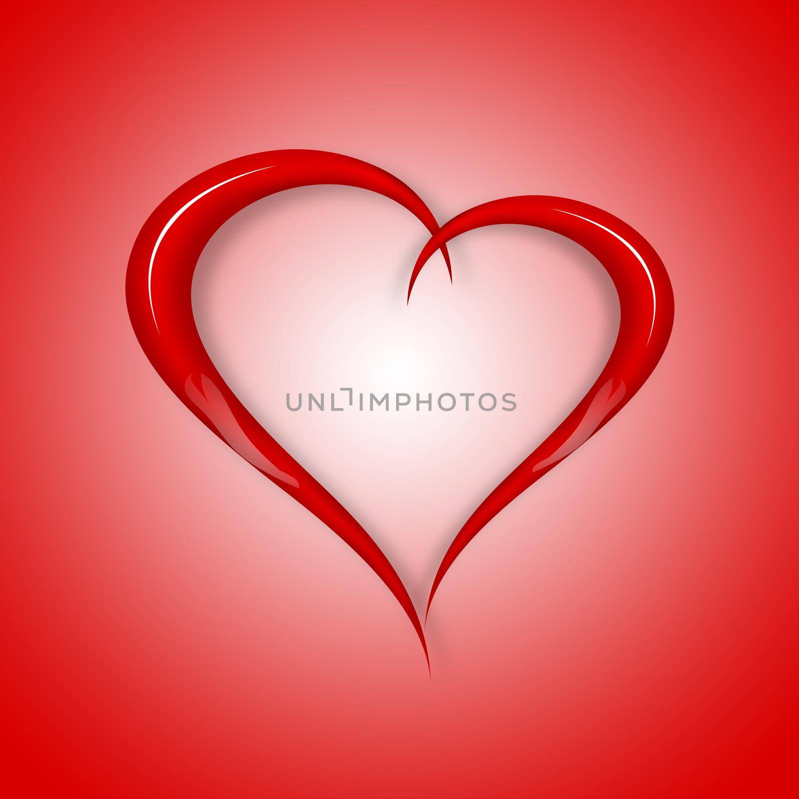 Valentines Day background. Love and Valentine's Day concept. 3d illustration