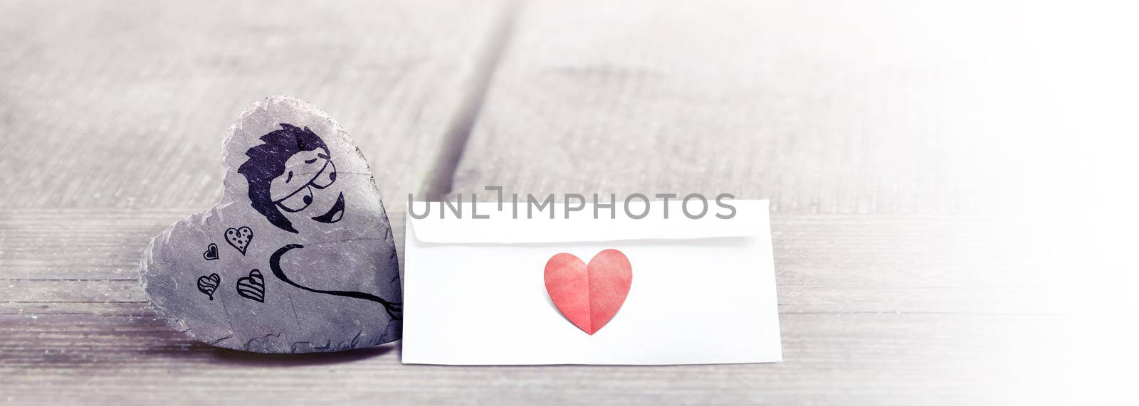 St. Valentine's Day concept. Holiday decoration. Heart and a love letter. by Taut