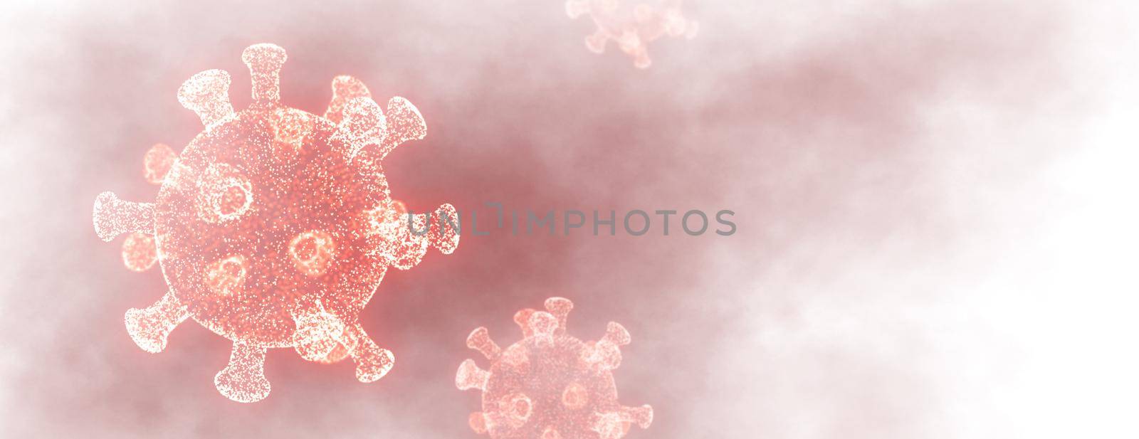 Stop coronavirus and quarantine concept. 3D medical illustration