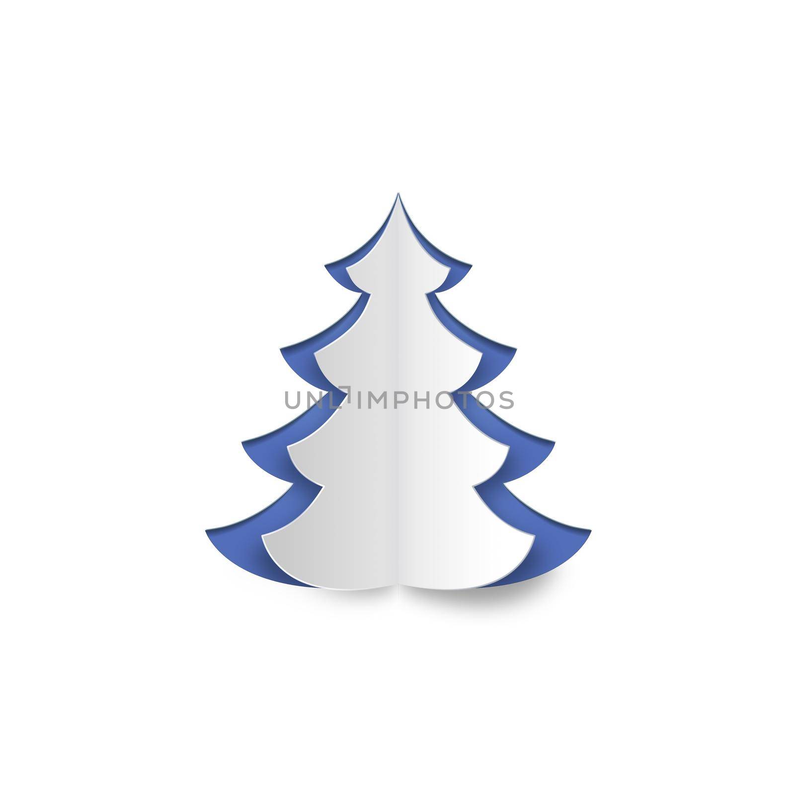 Merry christmas greeting card, christmas tree design concept.