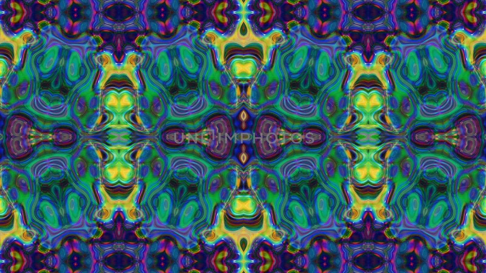 Abstract symmetrical textured multicolored background.