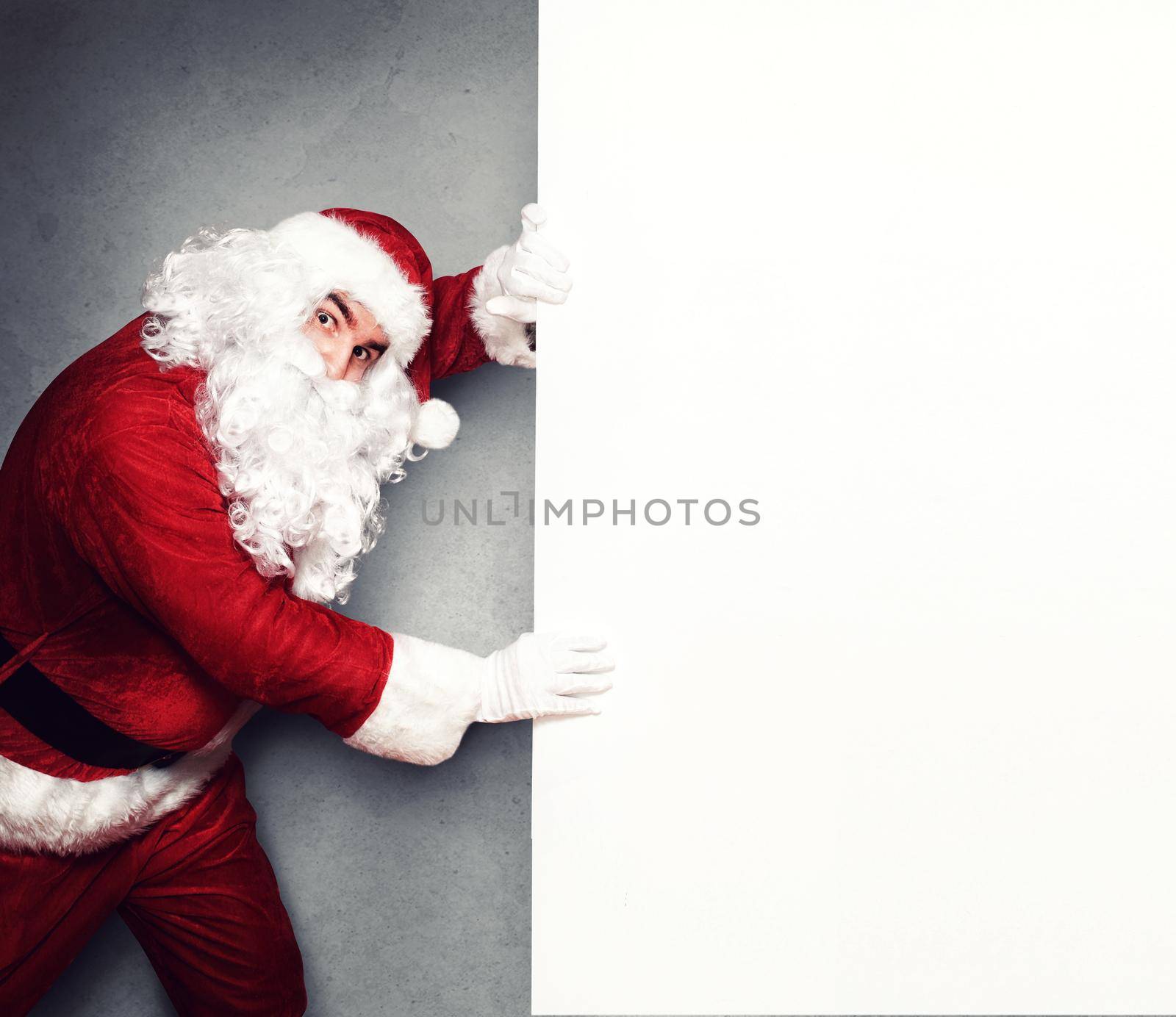 Merry christmas greeting card, Santa Claus design concept.