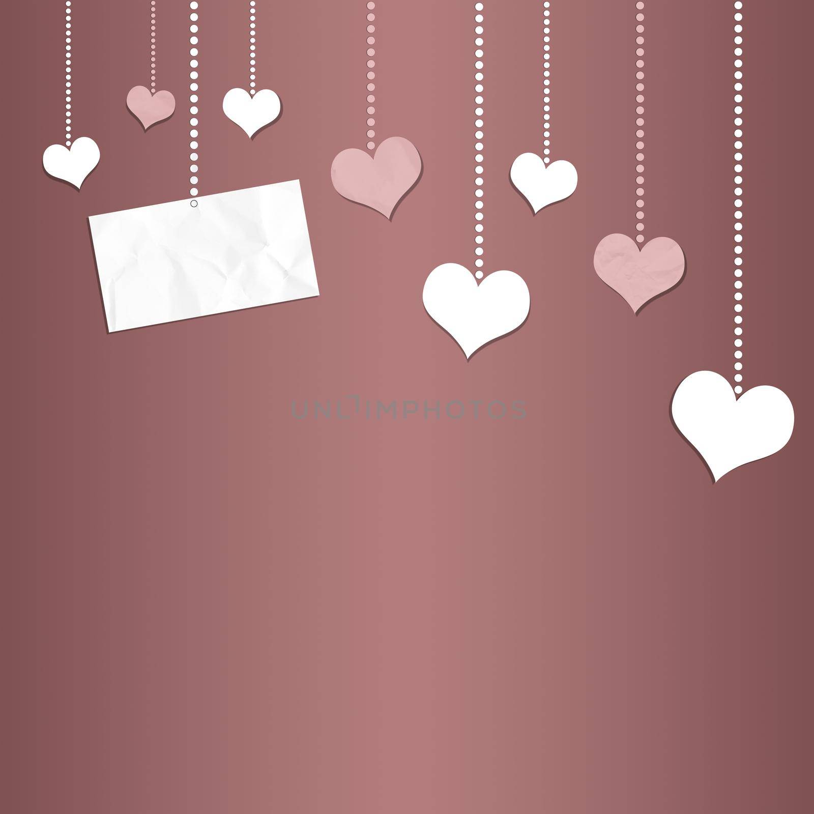 Happy Valentine's Day background. Love concept. 3d illustration by Taut