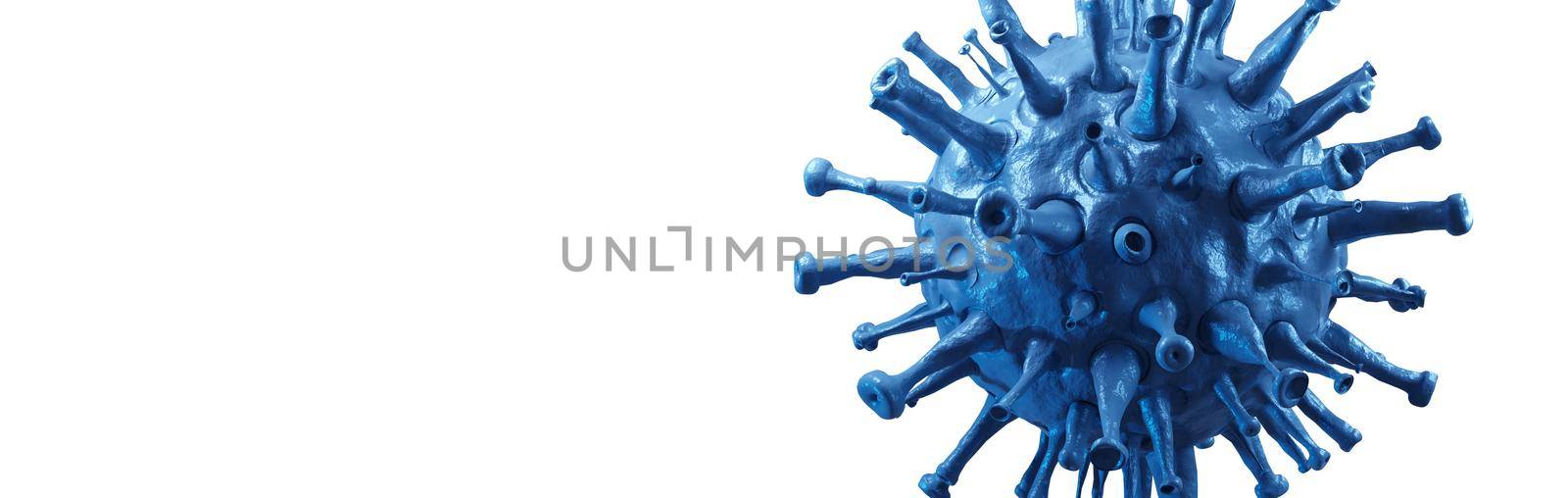 Dangerous corona virus, SARS pandemic risk concept. 3D illustration