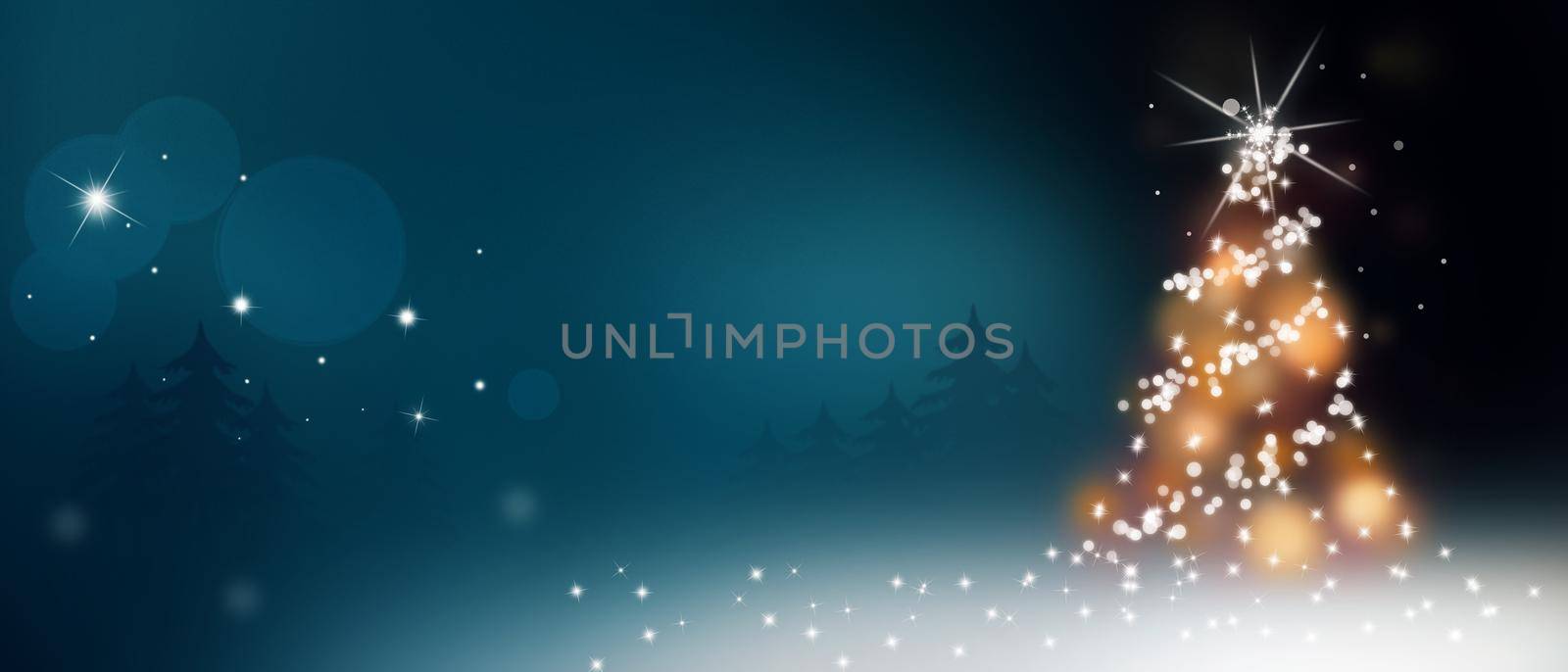 Winter background design concept with christmans tree by Taut