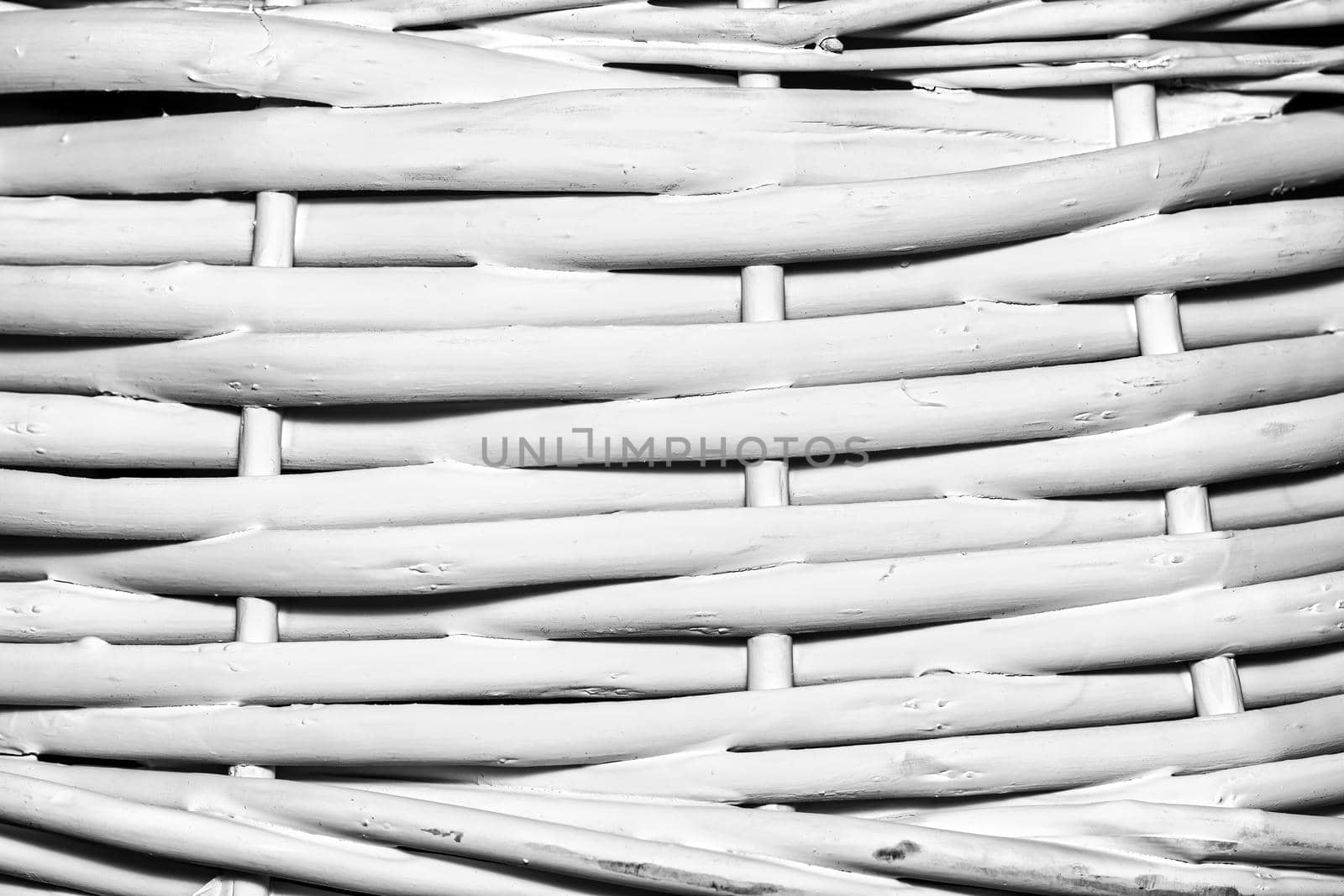 White wooden wicker basket fragment texture. Abstract background for design.