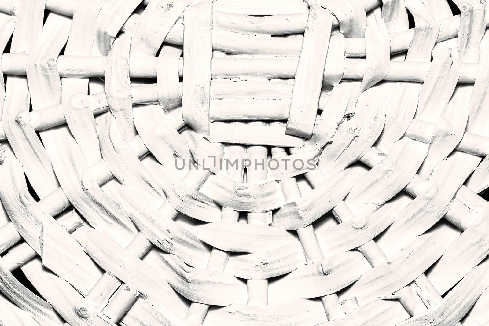White wooden wicker basket fragment texture. Abstract background for design.