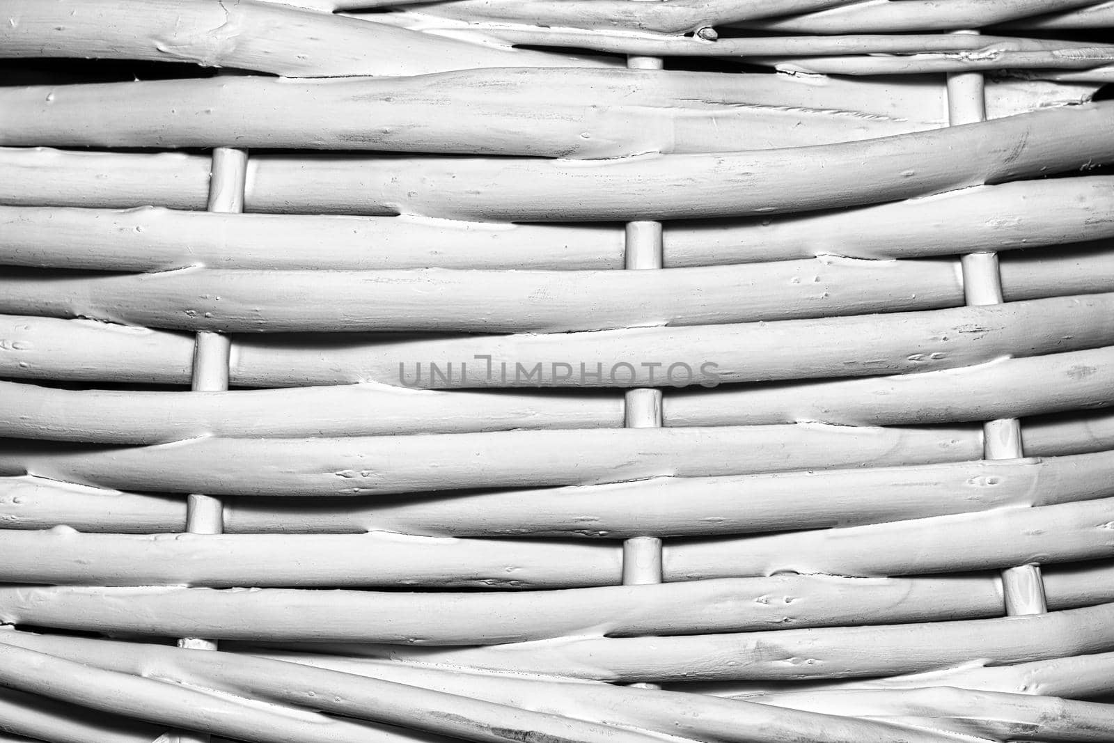 White wooden wicker basket fragment texture. Abstract background for design.