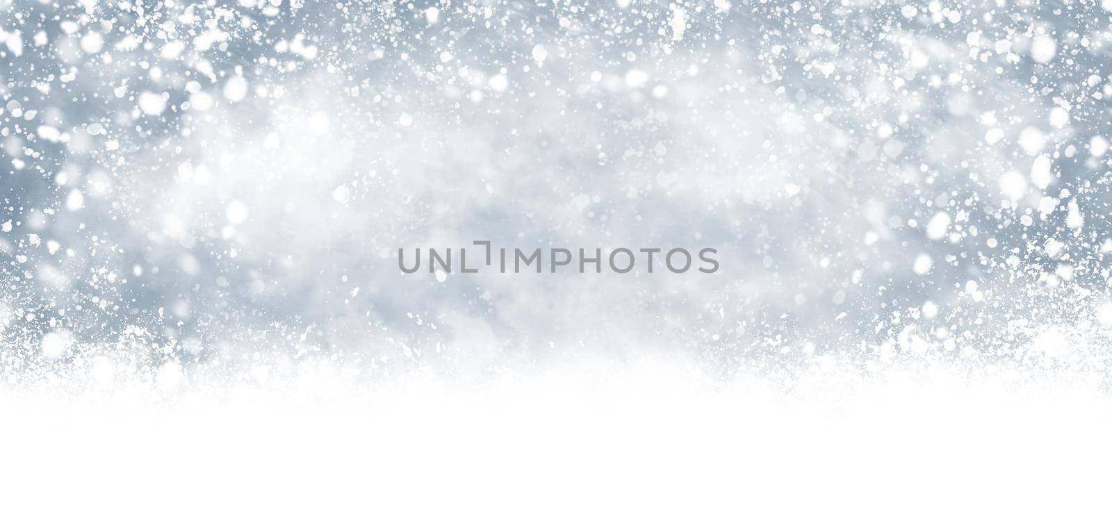 Winter and christmas background design of snow falling illustration