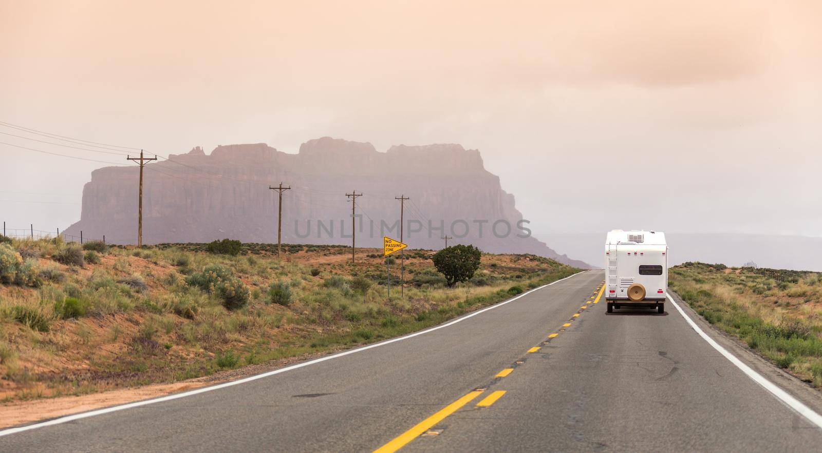 Highway leading into Monument Valley, Utah, USA