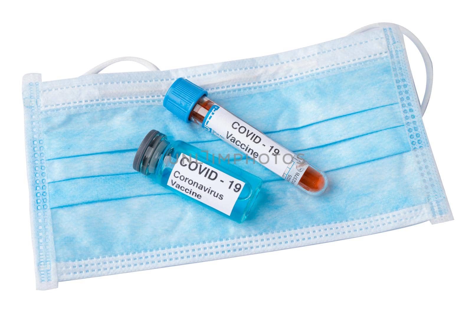 COVID-19 virus or Coronavirus sample blood test tube in laboratory of hospital. by pamai