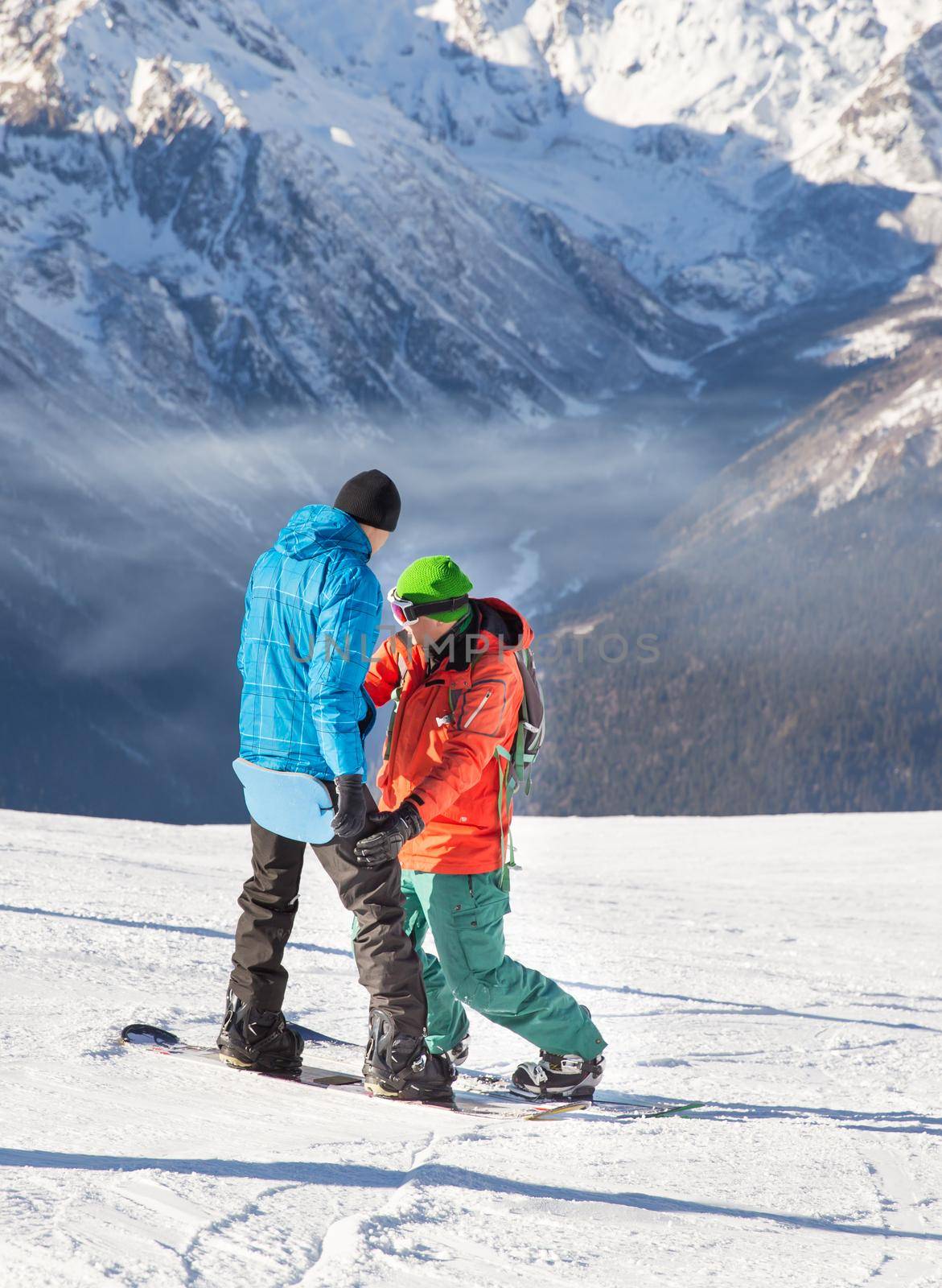 a person skiing high in the mountains