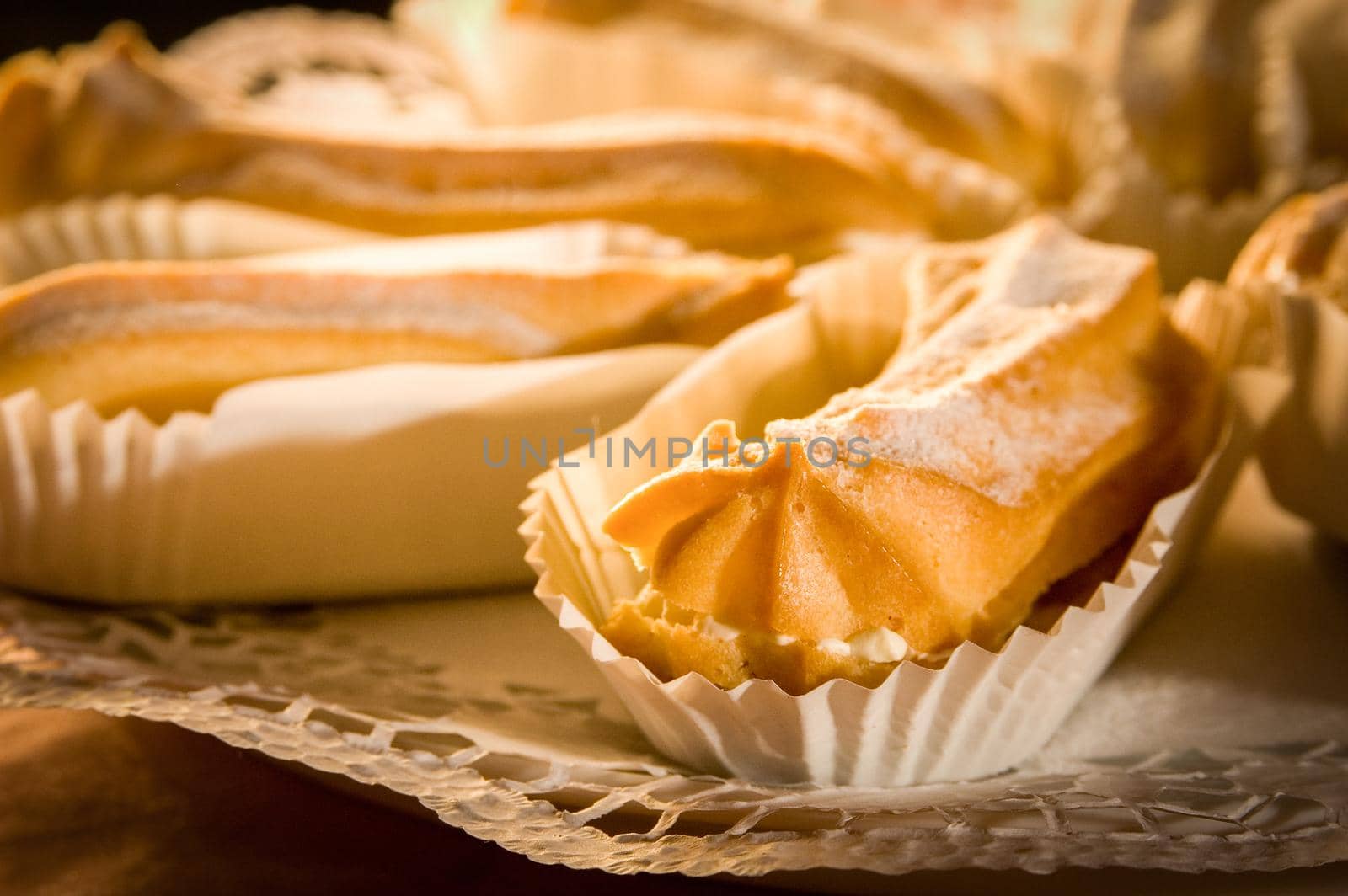 Mini vanilla eclairs