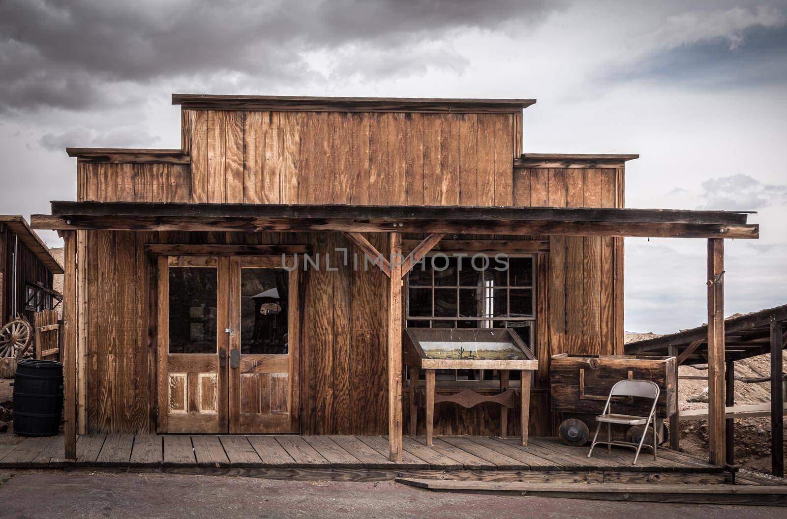 MAY 23. 2015- Town hall in Calico, CA, USA: Calico is a ghost town in San Bernardino County, California, United States. Was founded in 1881 as a silver mining town. Now it is a county park.