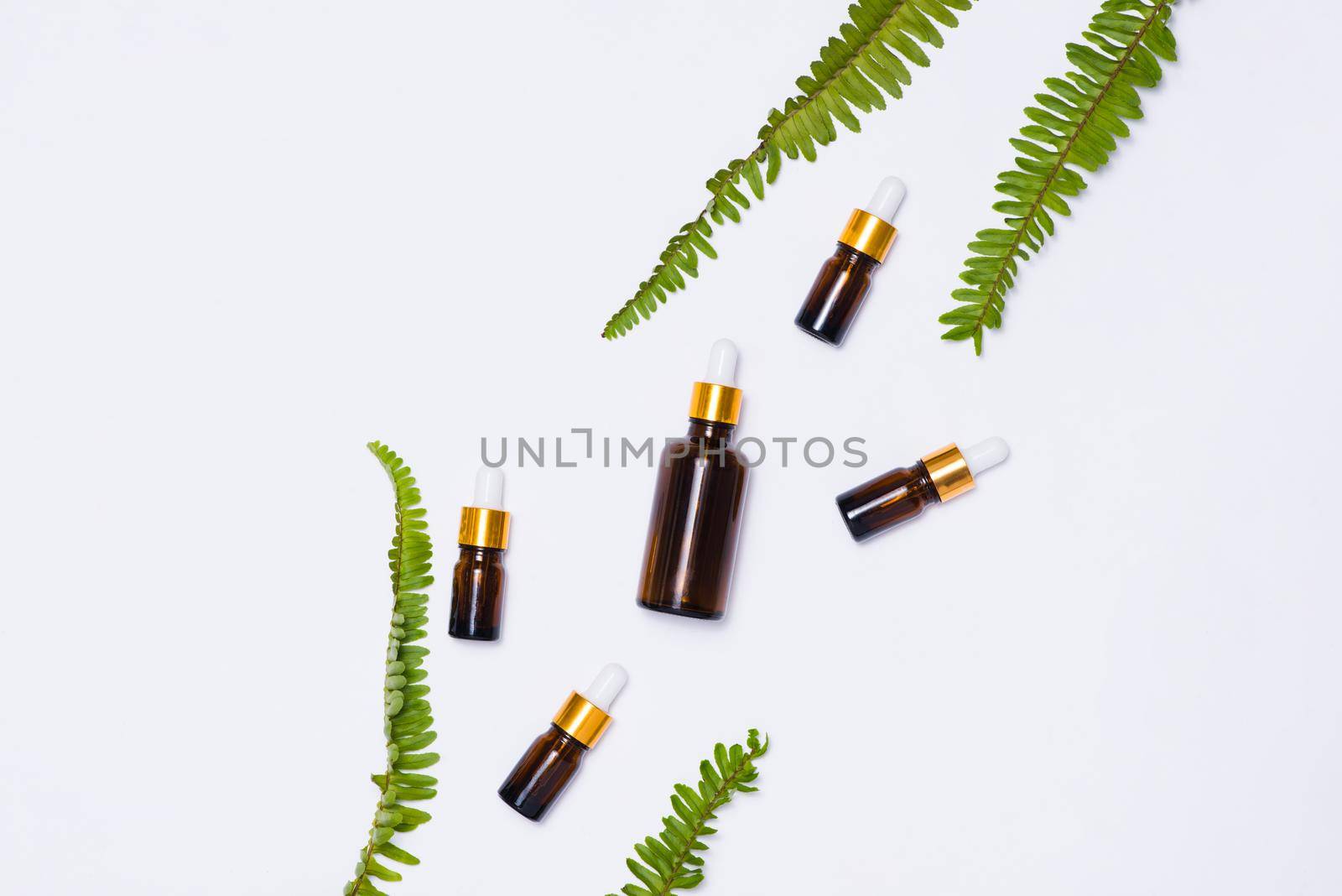 Branding mock-up. Natural essential oil. Natural beauty product concept.