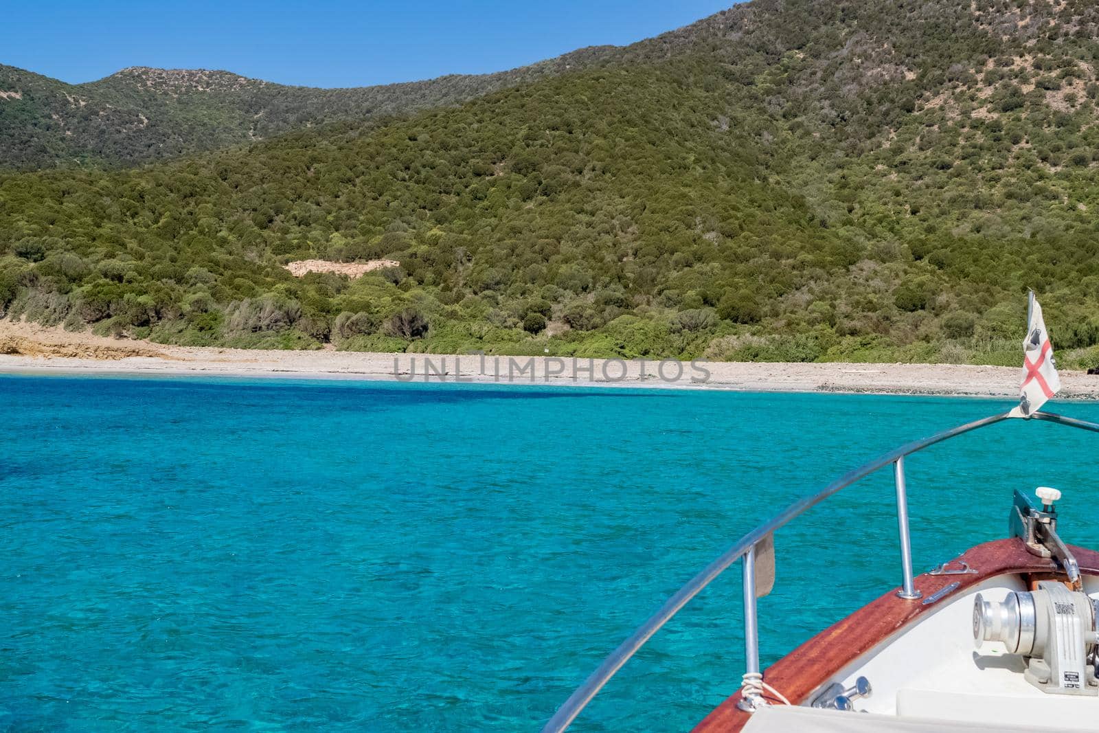 Beautiful view of the southern Sardinian sea, Teulada, Italy.