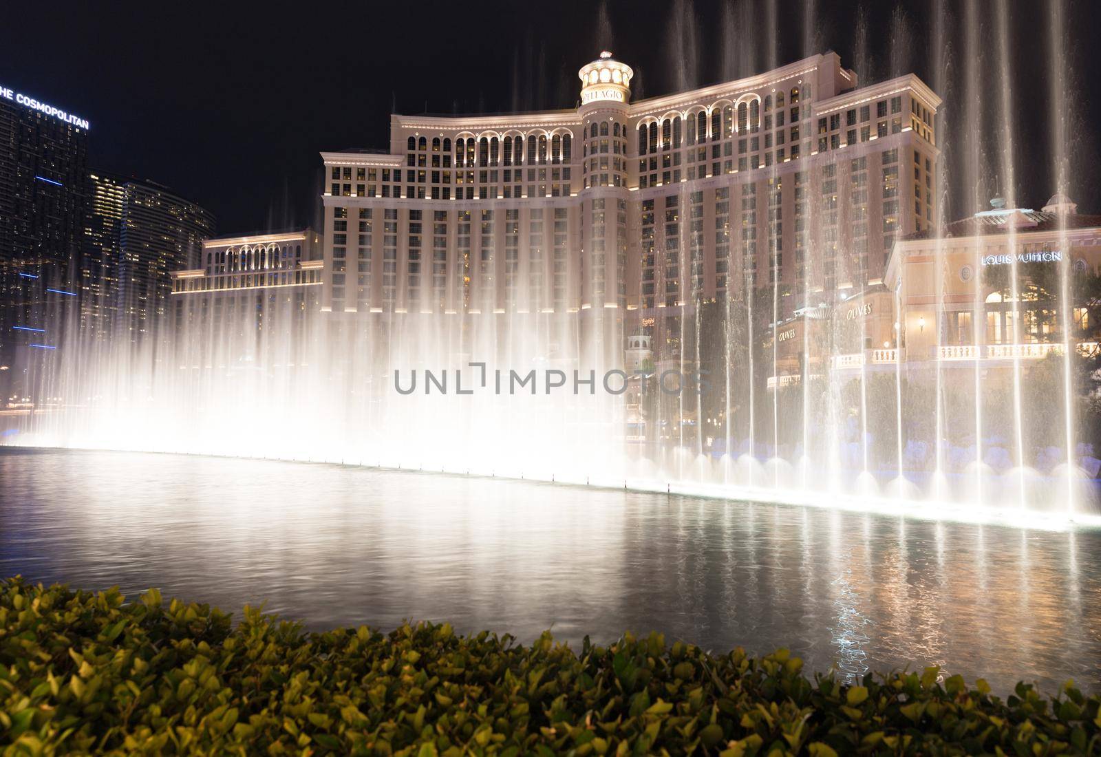 LAS VEGAS, NEVADA - MAY 29: Bellagio hotel on May 29, 2015 in Las Vegas, Nevada,USA. Bellagio is a luxurious hotel famous with its fountains