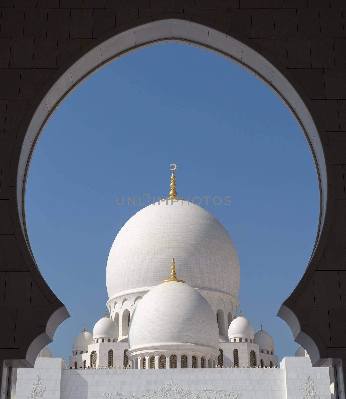 Sheikh Zayed Grand Mosque in Abu Dhabi, the capital city of United Arab Emirates