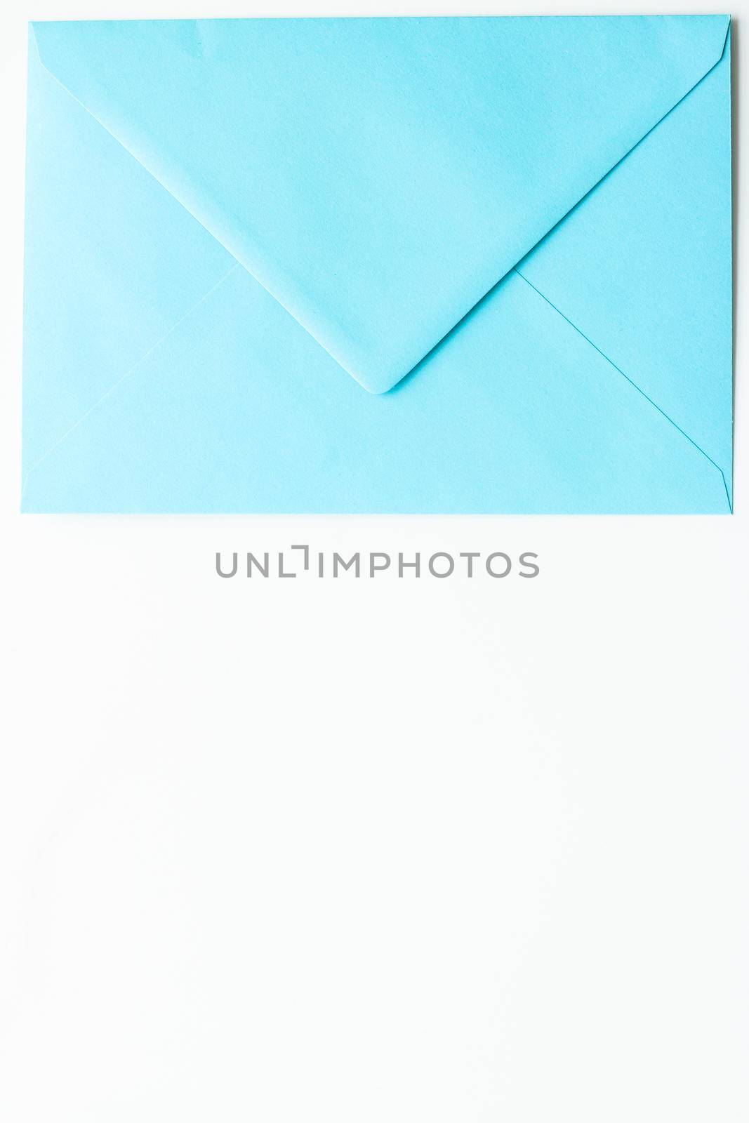 Communication, newsletter and business concept - Envelopes on marble background, message