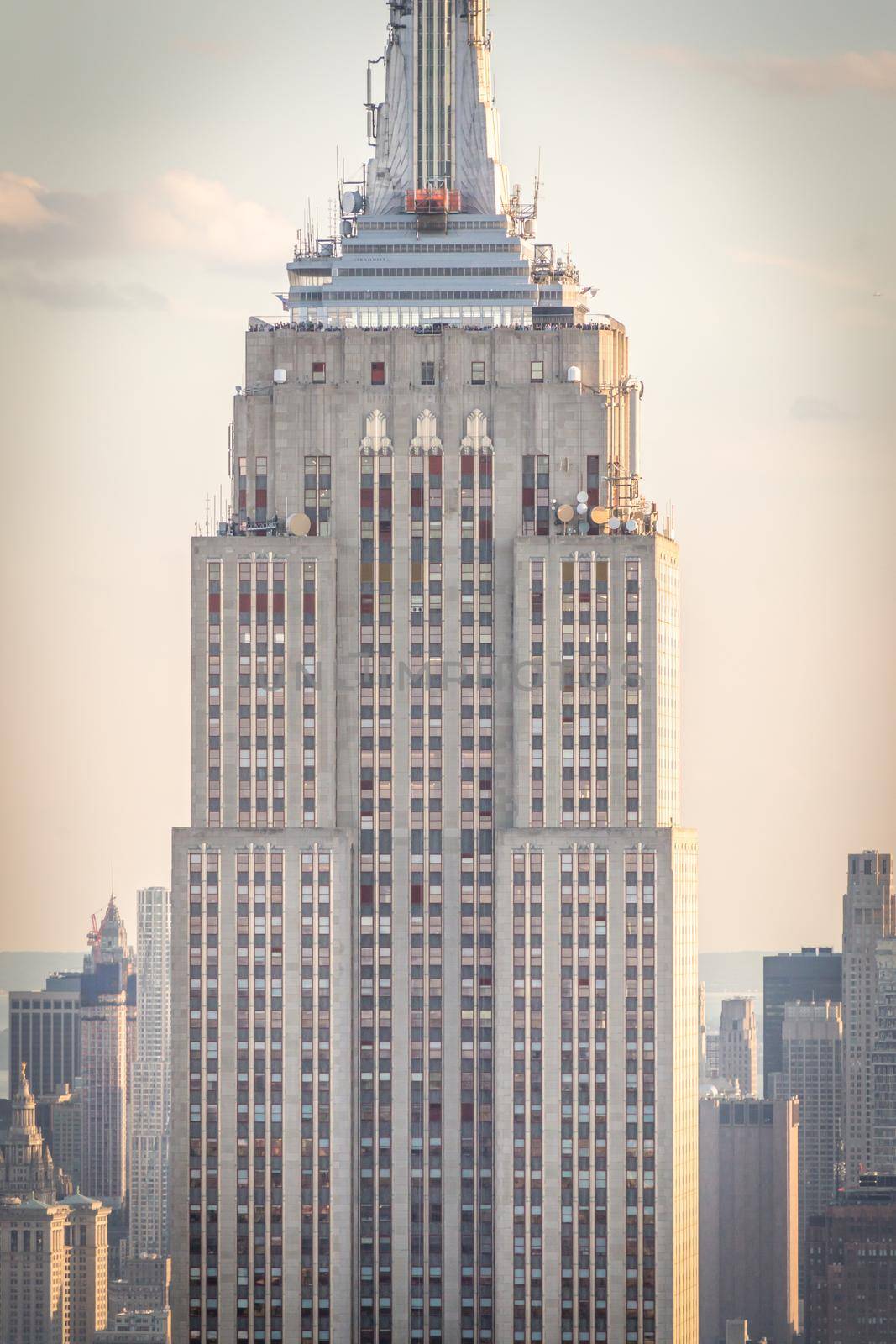 New york, USA - May 17, 2019: New York City skyline with the Empire State Building at sunset