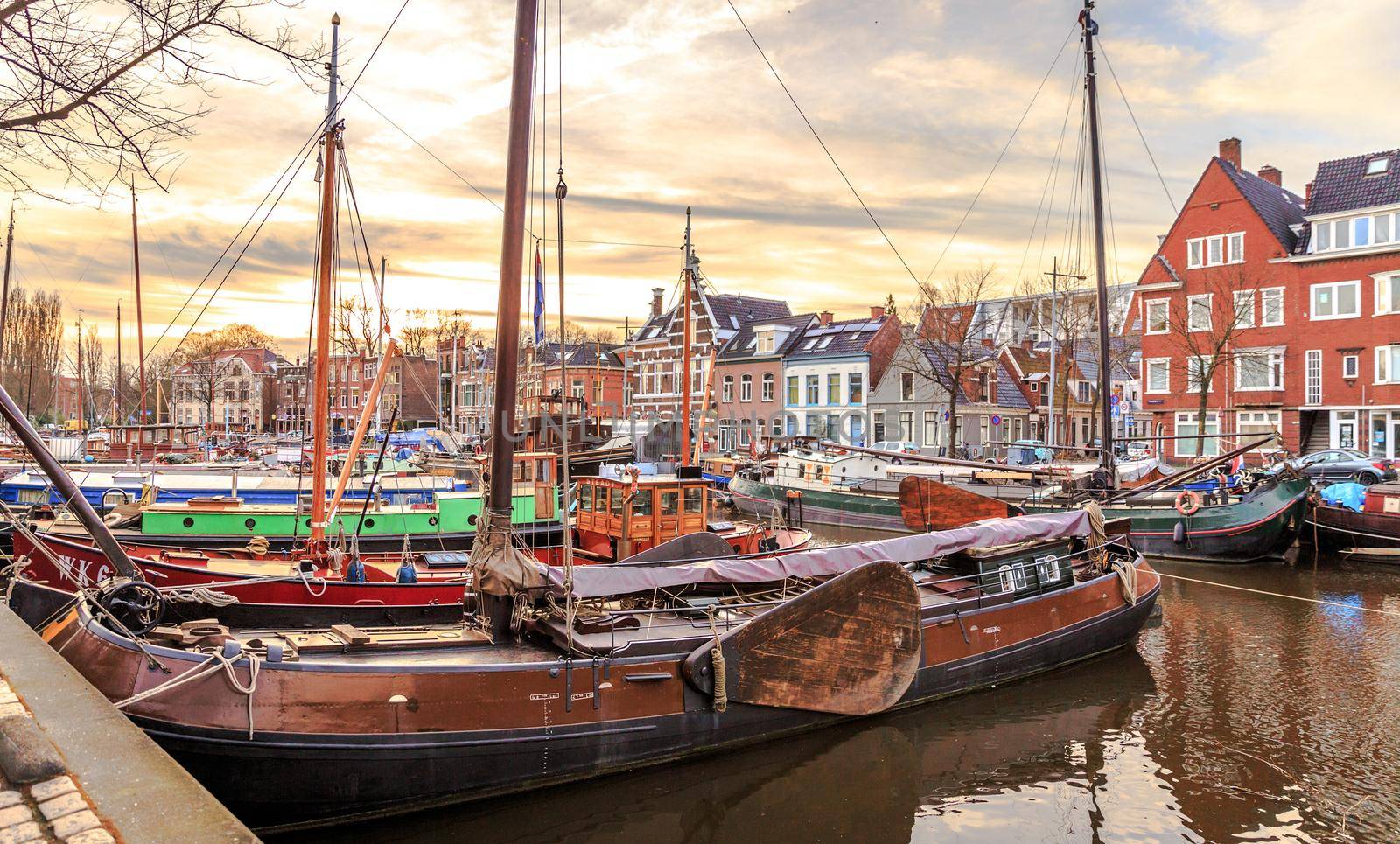 GRONINGEN, NETHERLANDS - MARCH 20: Streets of the town, on March 20, 2014 in Groningen