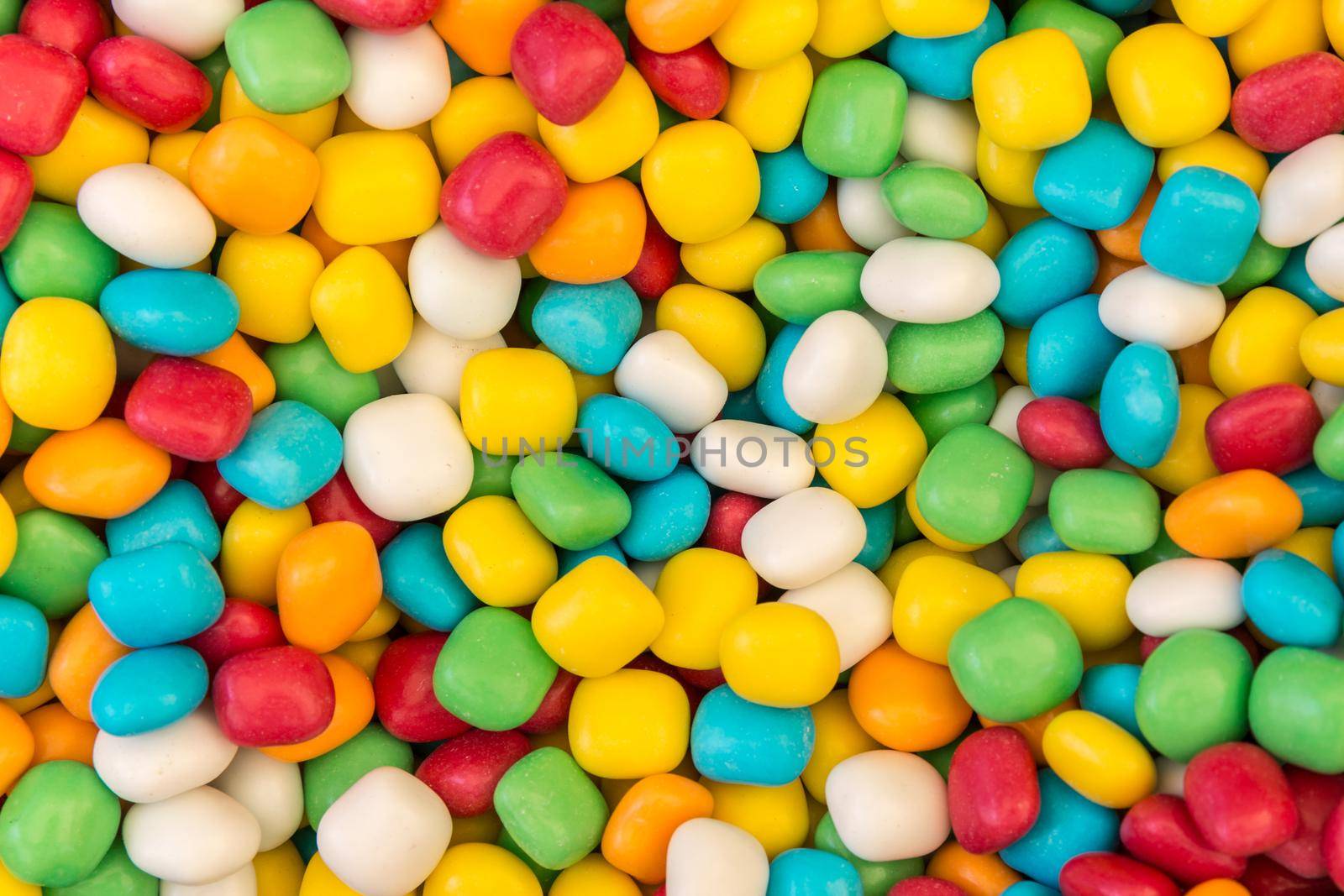 Colorful sugary candy for background