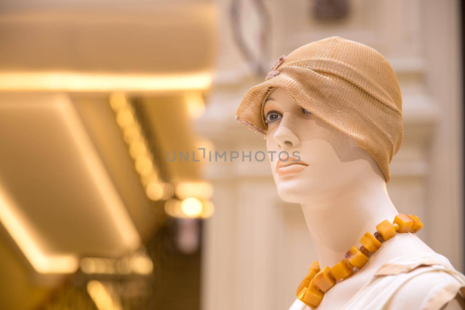 mannequin wearing clothes of retro collection in shopping mall