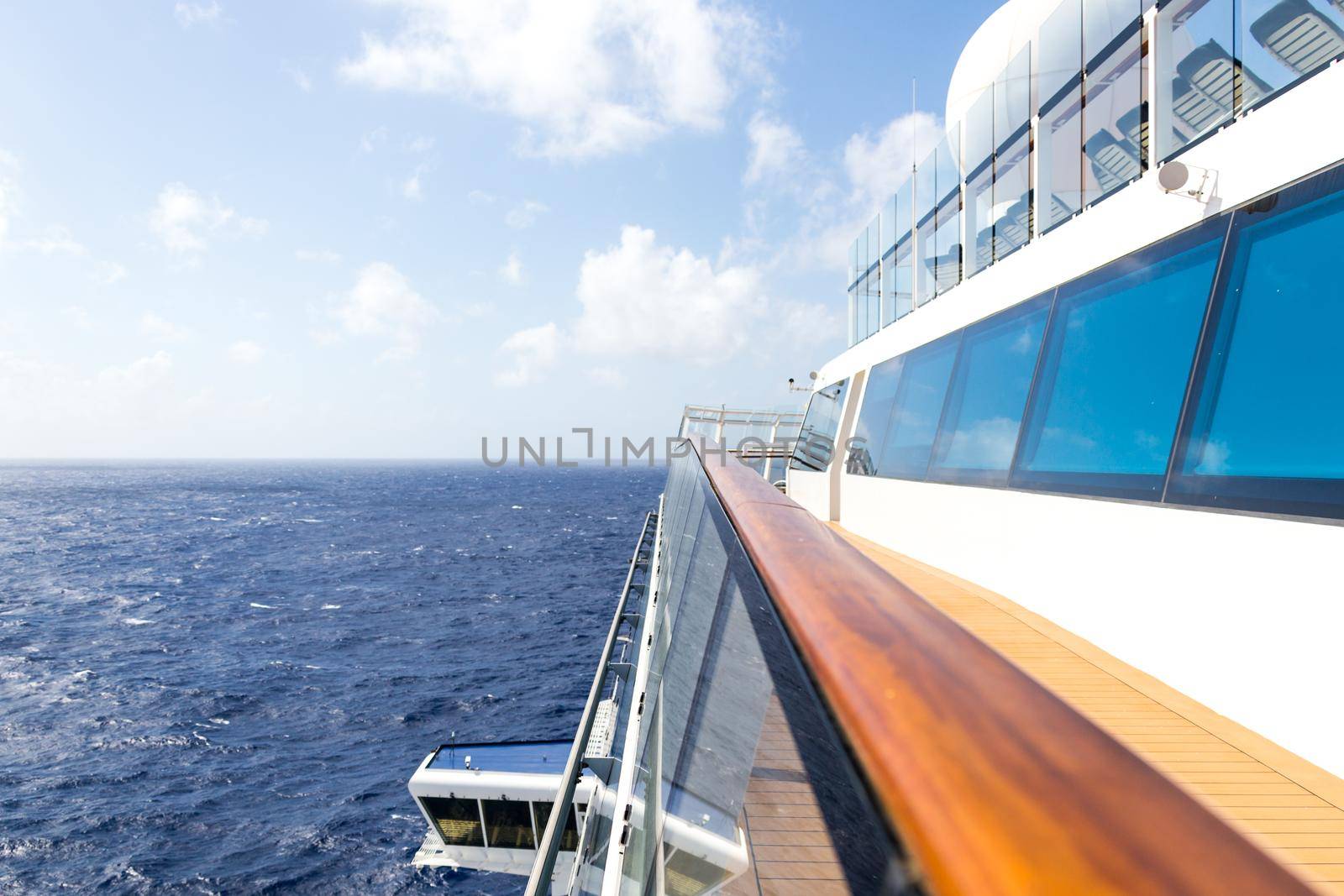 Cruise ship empty open deck