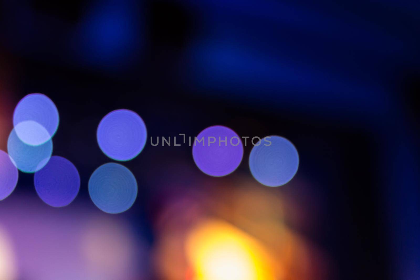 Background of a lot of concet lamps during a show, blurred background with bokeh