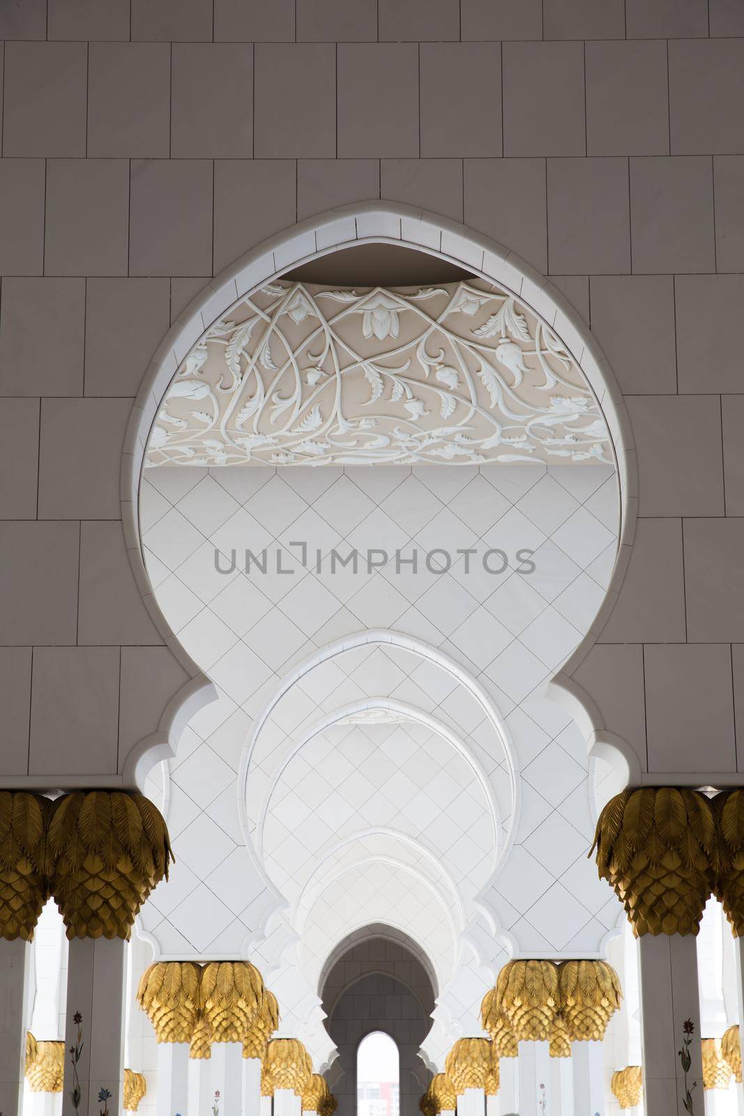 Sheikh Zayed Grand Mosque in Abu Dhabi, the capital city of United Arab Emirates