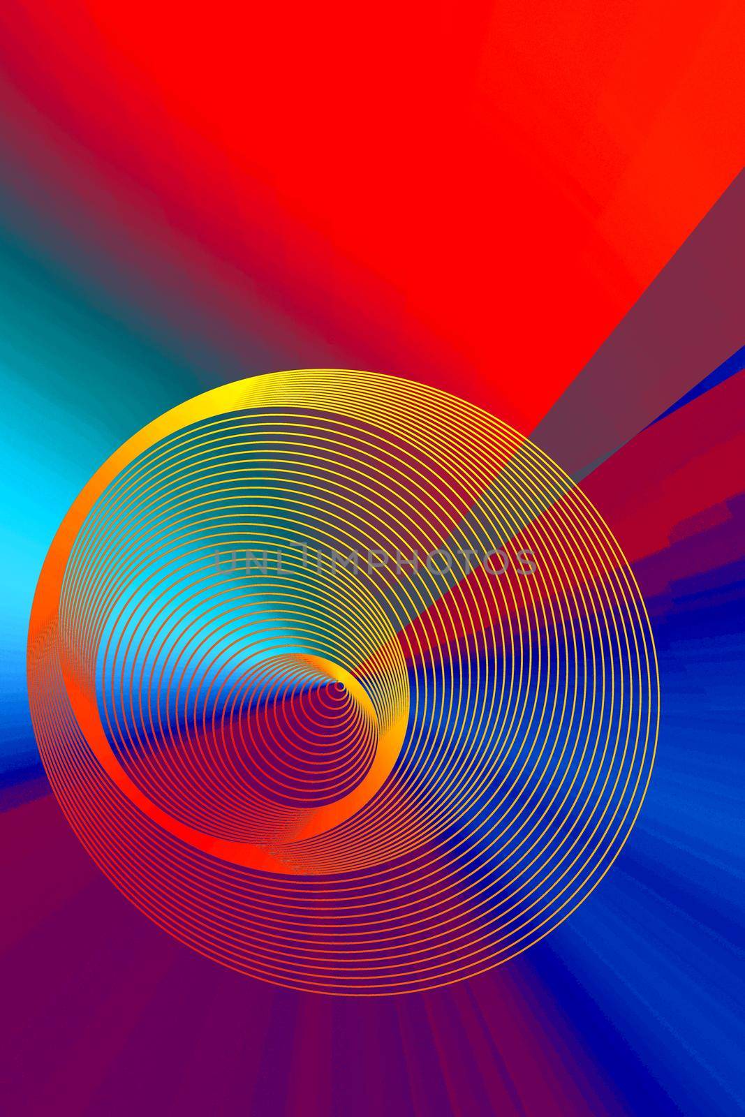 Colorful spiral abstract circular rotating spiral  by berkay