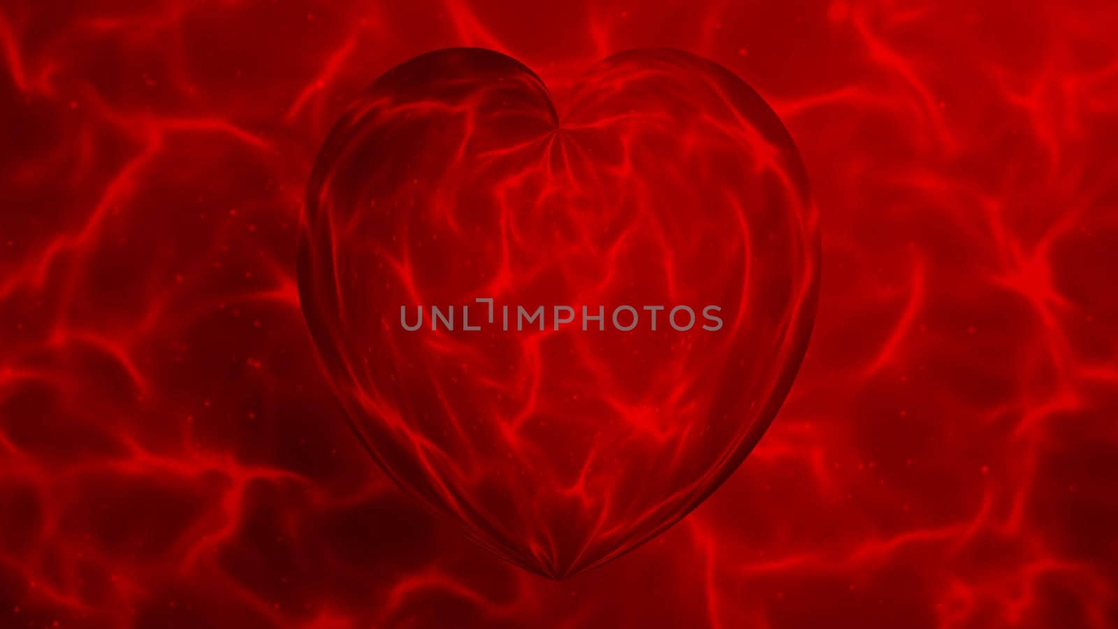 Abstract red background with a heart shape.