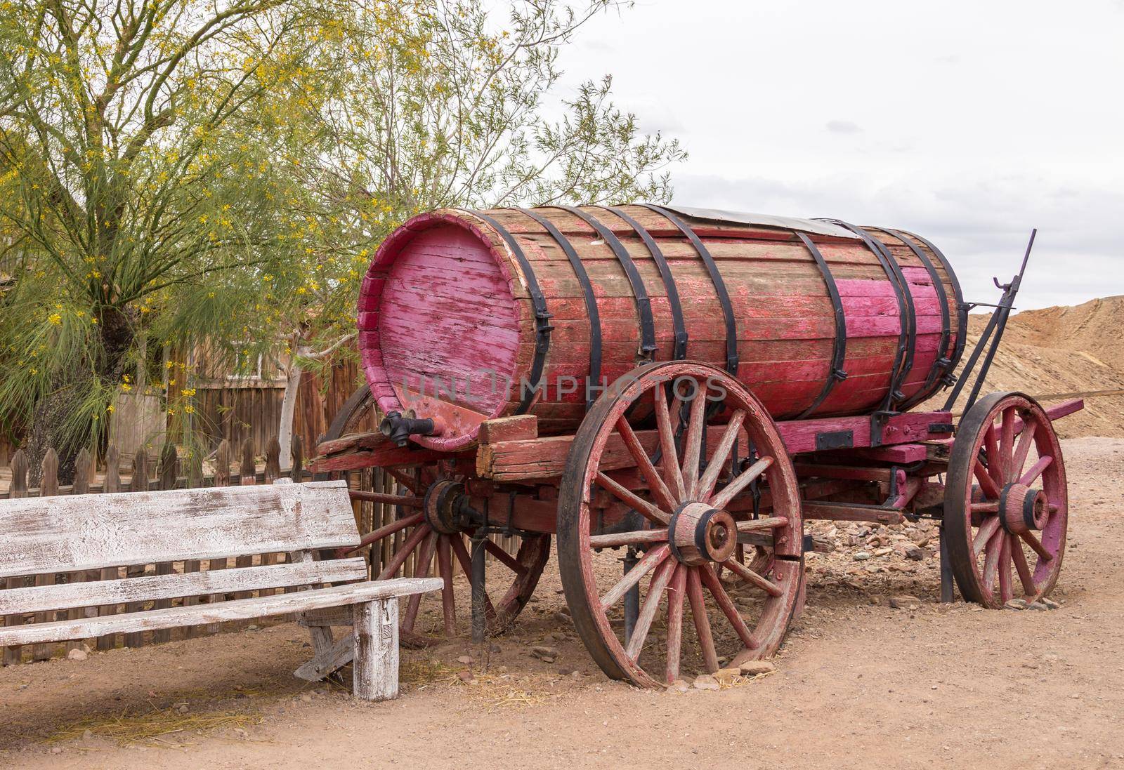 Old wagon for water transportation