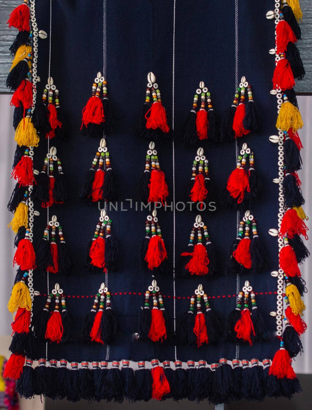 Traditional ethnic  tassels in various colors. Vintage design elements by berkay