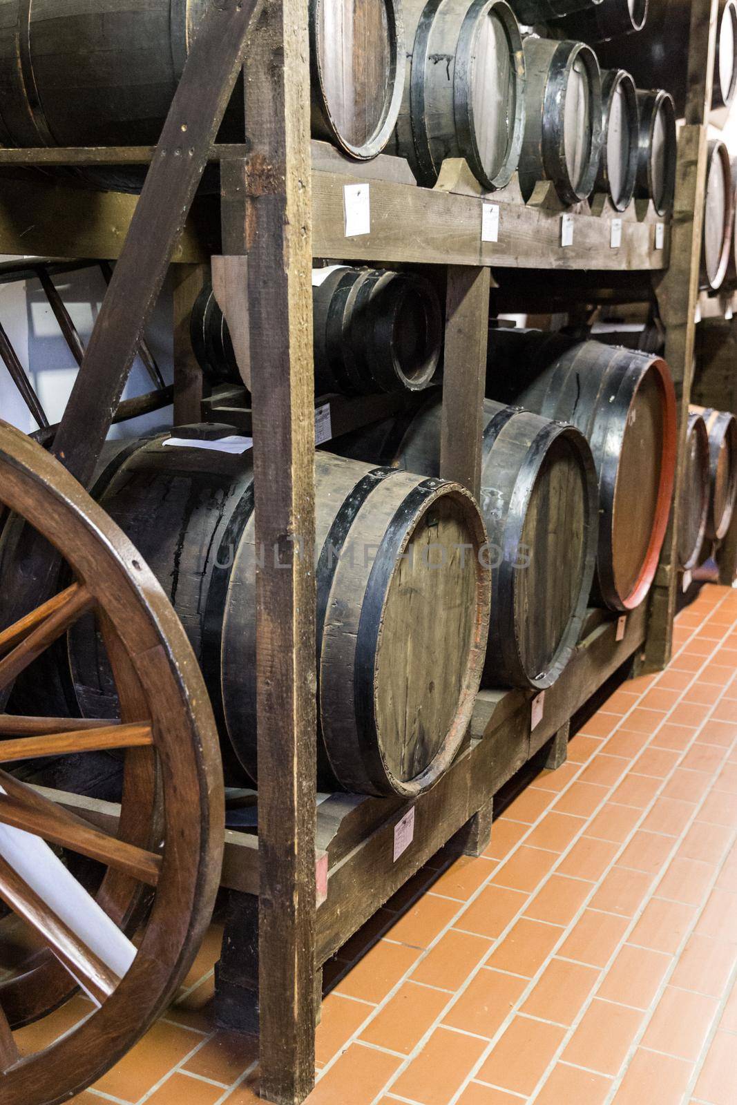 balsamic vinegar barrels storing and aging