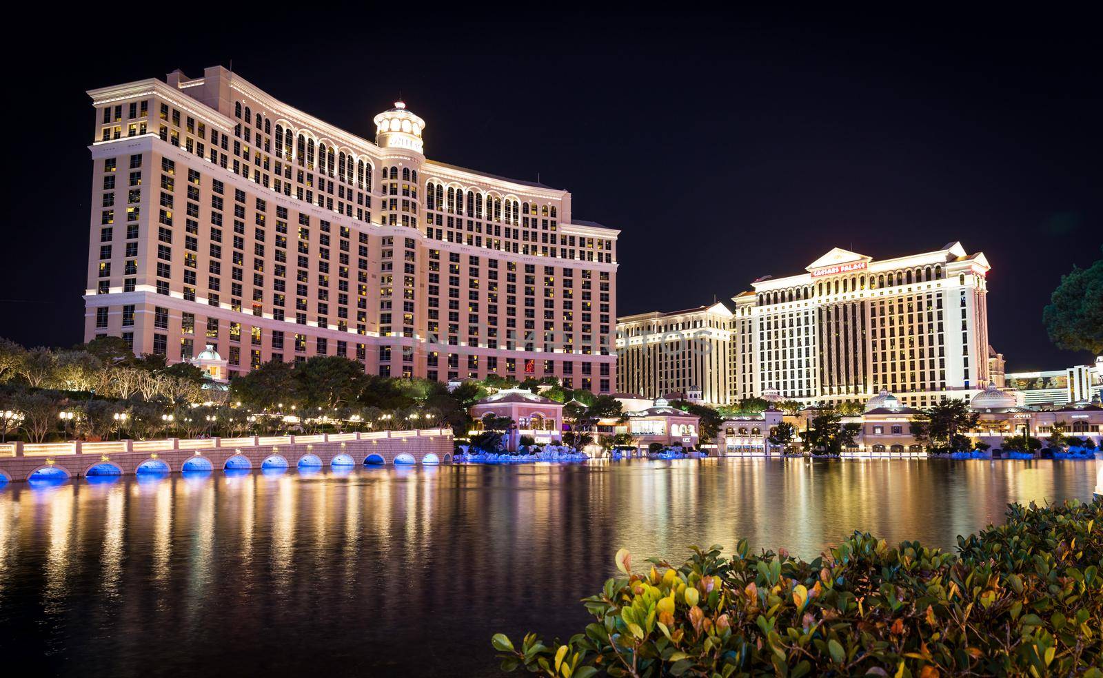 LAS VEGAS, NEVADA - MAY 29: Bellagio hotel on May 29, 2015 in Las Vegas, Nevada,USA. Bellagio is a luxurious hotel famous with its fountains