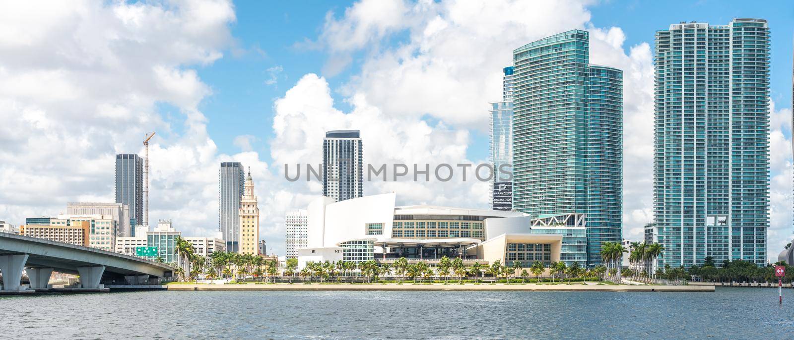 Miami, USA - September 11, 2019: American Airlines arena in downtown Miami, Florida by Mariakray