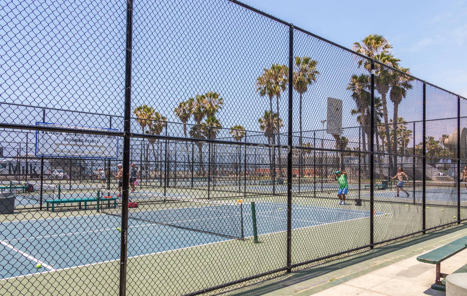 VENICE, UNITED STATES - MAY 21, 2015: Ocean Front Walk at Venice Beach, California. Venice Beach is one of most popular beaches of LA County.