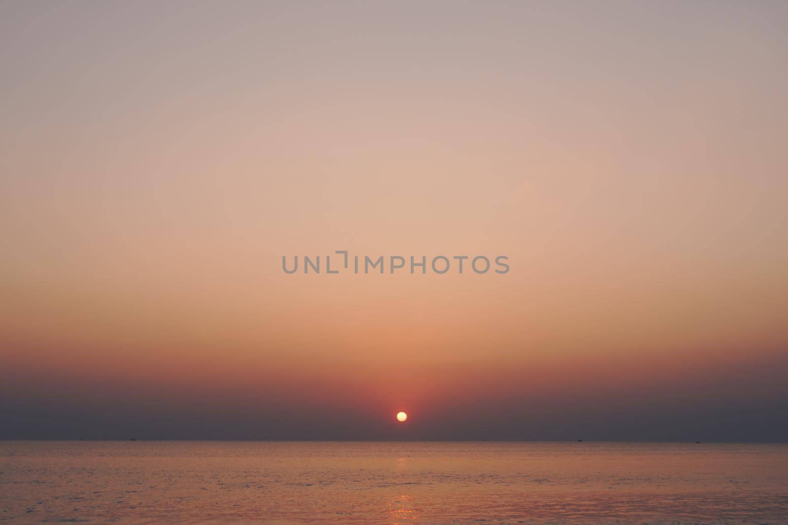 Tropical nature clean beach sunset sky time with sun light background.