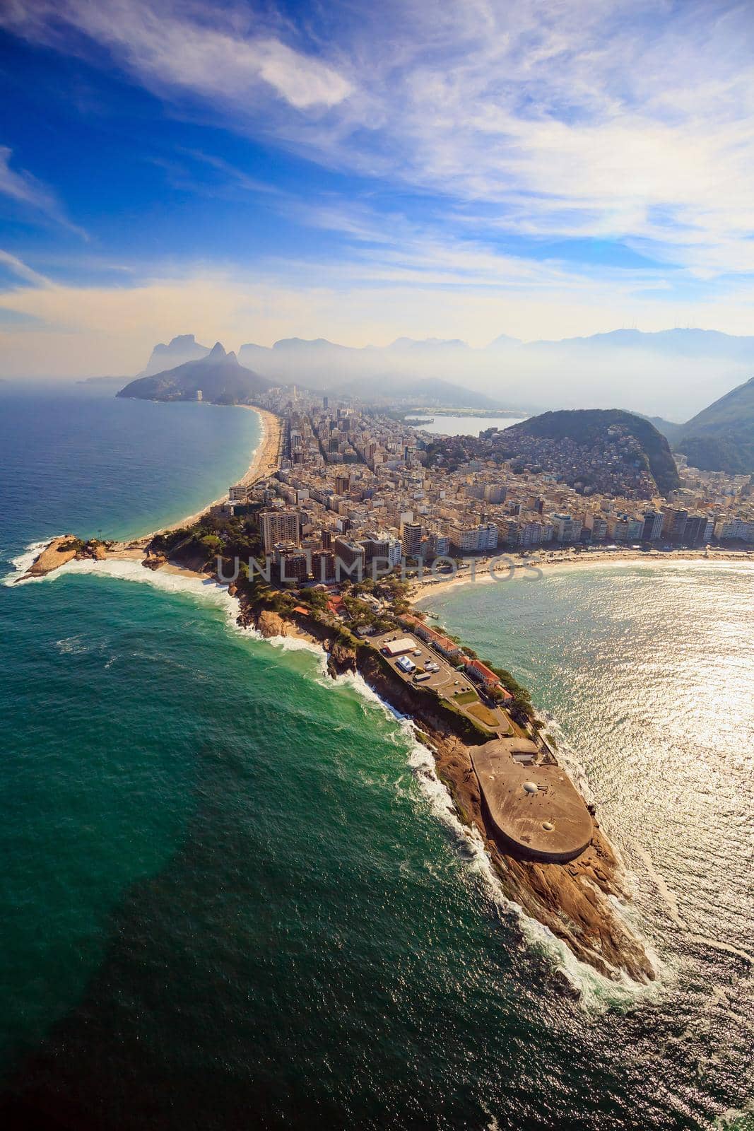 Copacabana Beach and Ipanema beach in Rio de Janeiro, Brazil by f11photo