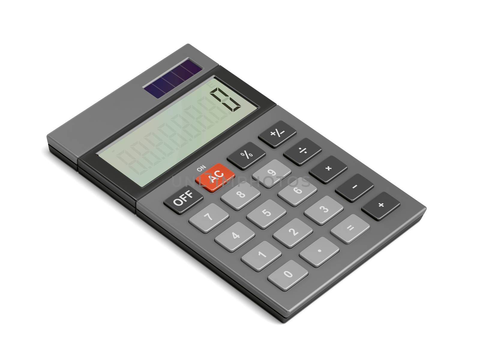 Gray electronic calculator by magraphics