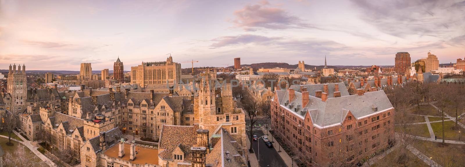 Historical building and Yale university campus by f11photo