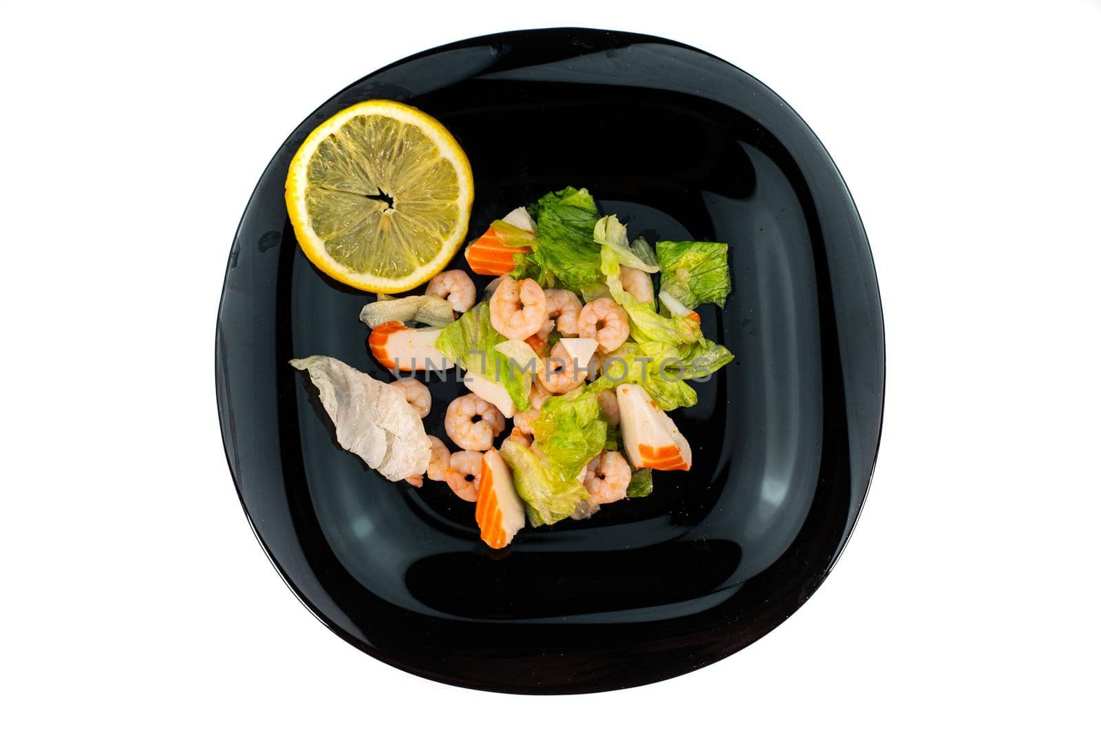 shrimp and surimi salad plate by carfedeph