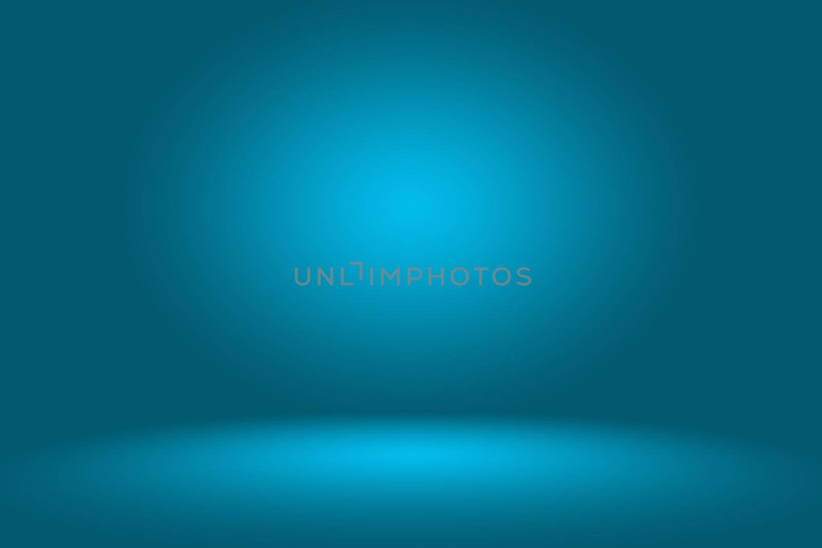 Gradient Blue abstract background. Smooth Dark blue with Black vignette Studio. by Benzoix