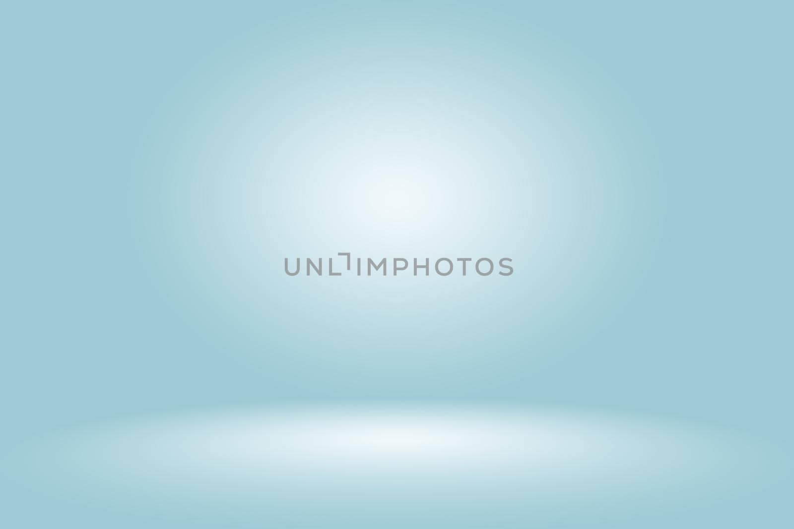 Gradient Blue abstract background. Smooth Dark blue with Black vignette Studio