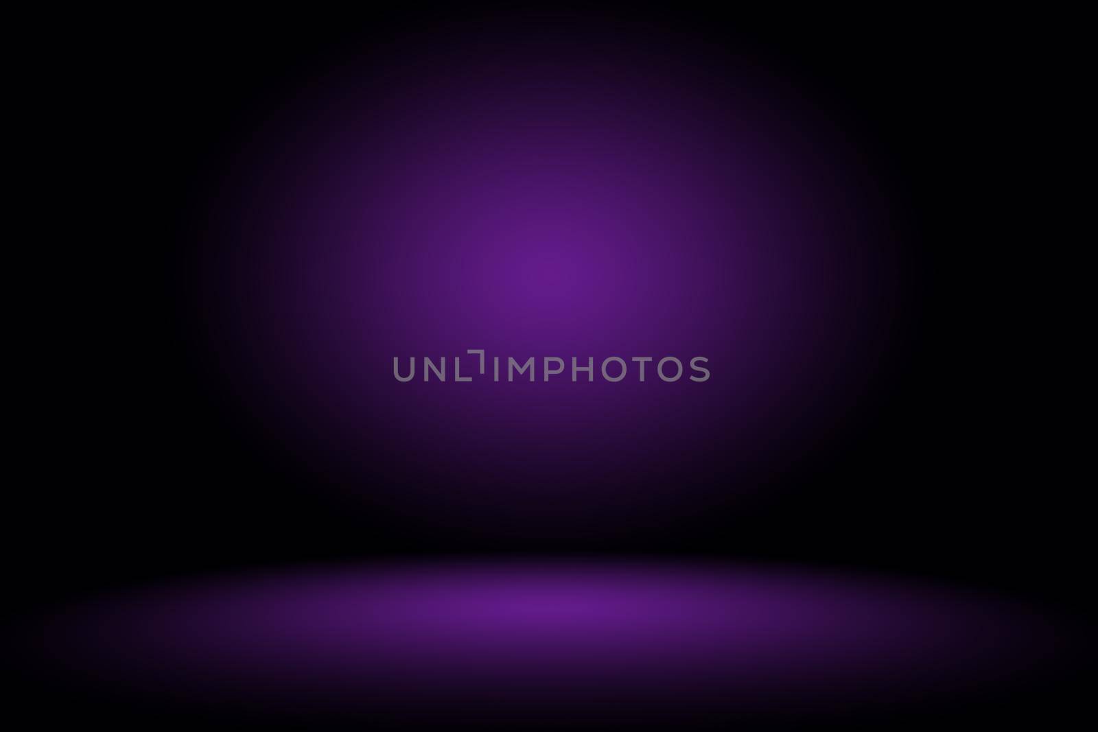 Studio Background Concept - Dark Gradient purple studio room background for product