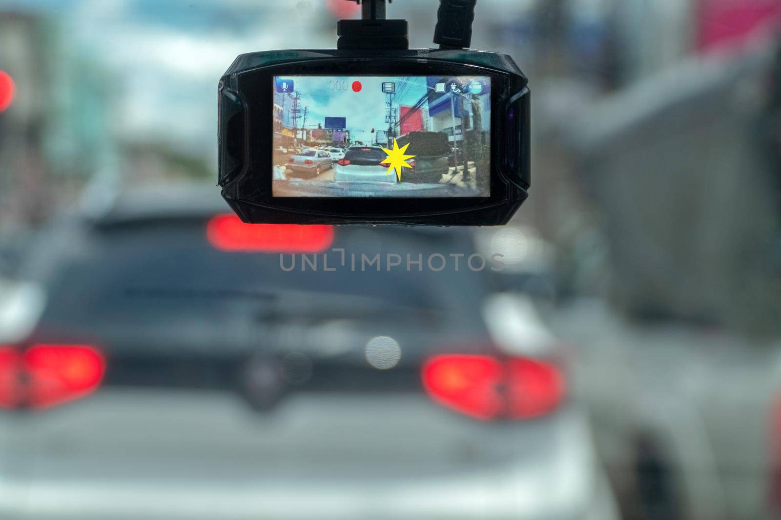 car video recorder records an accident on street by toa55