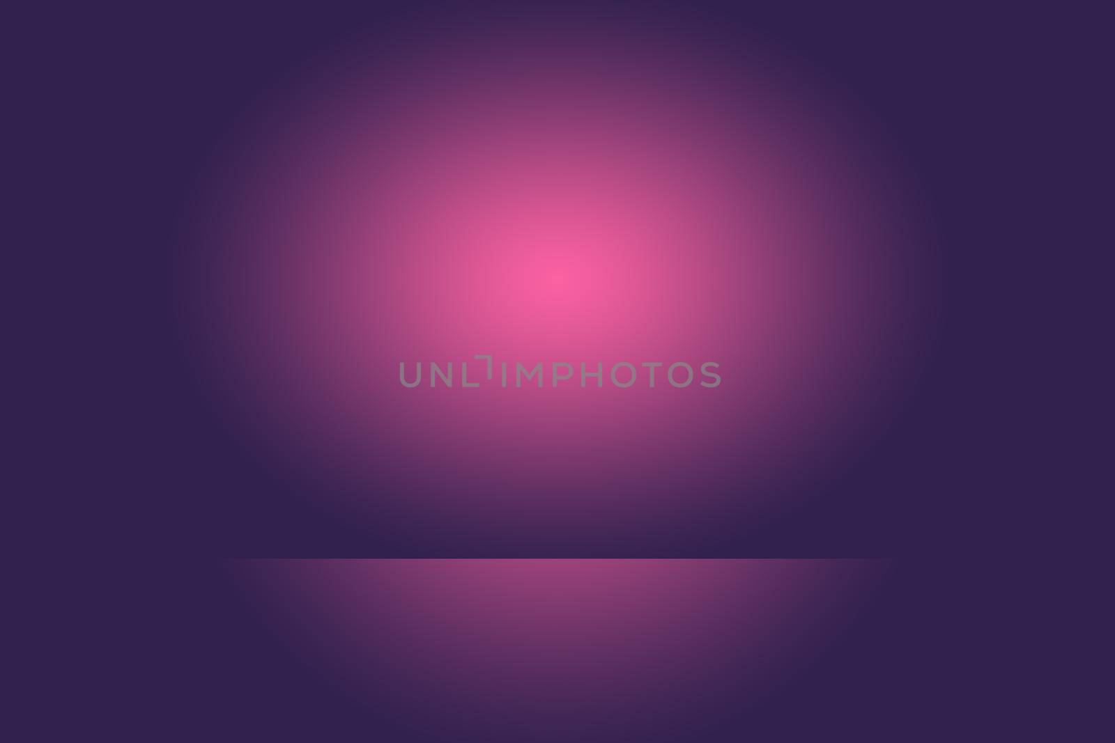 Studio Background Concept - Dark Gradient purple studio room background for product