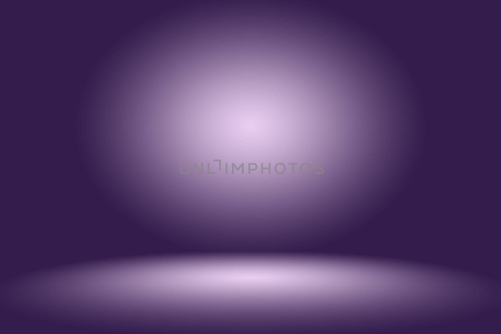 Studio Background Concept - Dark Gradient purple studio room background for product. by Benzoix